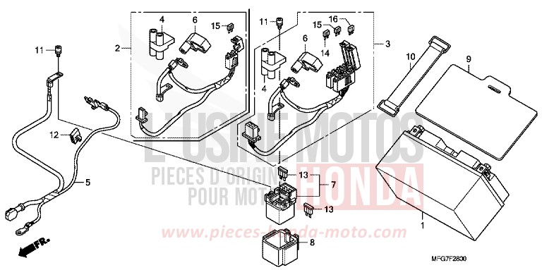 BATTERY for CB600F Hornet ABS PEARL NIGHTSTAR BLACK (NHA84) from 2009